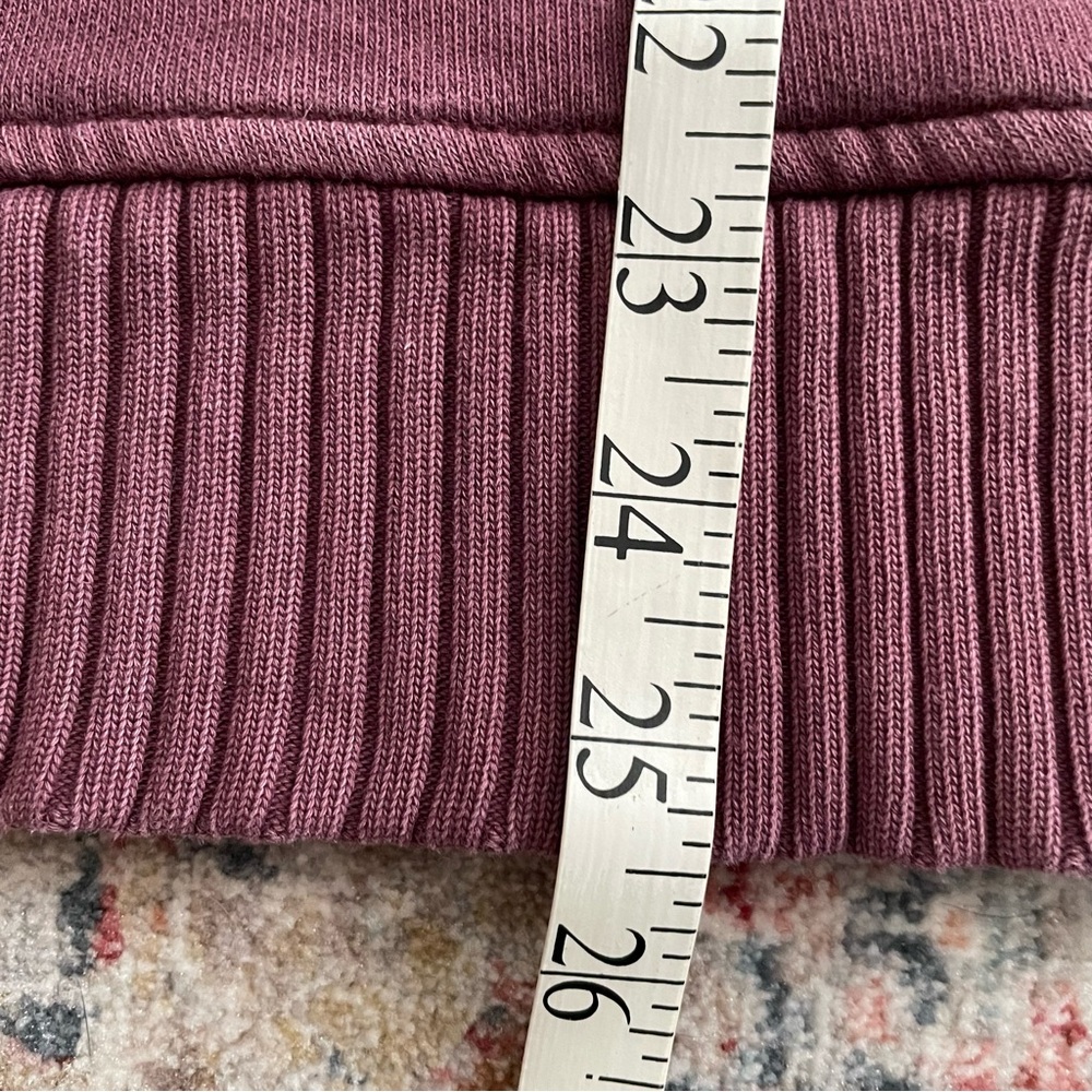 Aerie Women's Burgundy Ribbed Sweatshirt - Picture 10 of 10